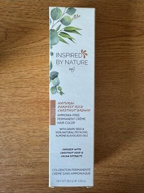 Inspired By Nature Permanent Creme Hair Color - Darkest Chestnut Brown